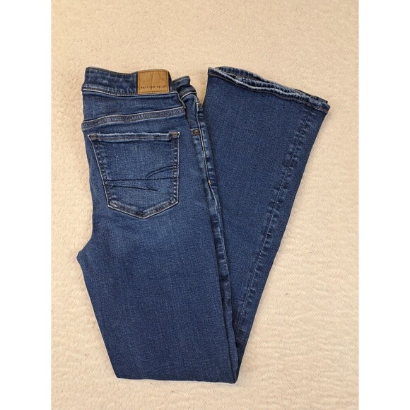 American Eagle Kick Boot Jeans Womens Size 8 Blue Bootcut 28 x 30 - Picture 1 of 12